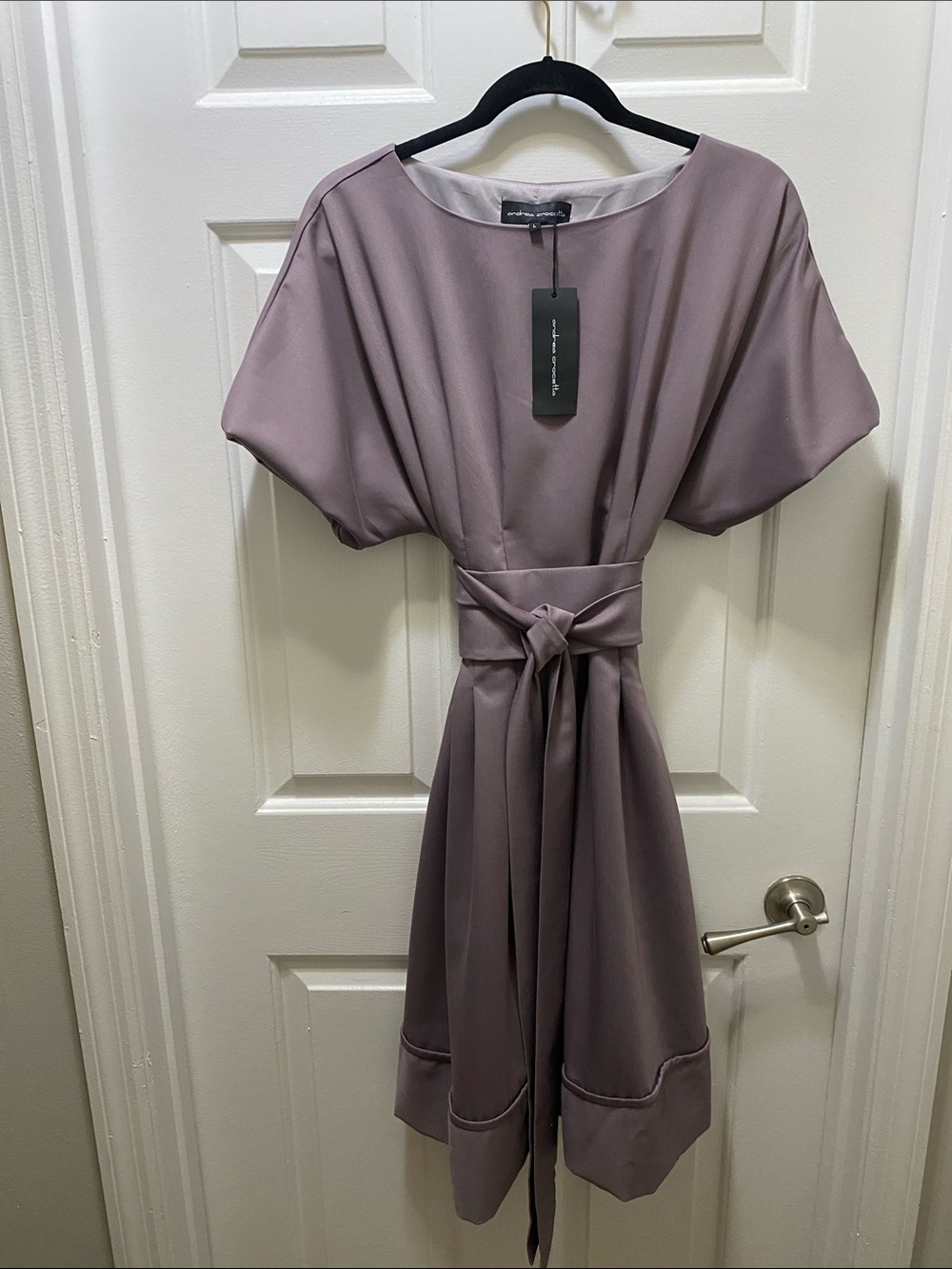 Andrea Crocetta Kimono Mauve Midi Dress